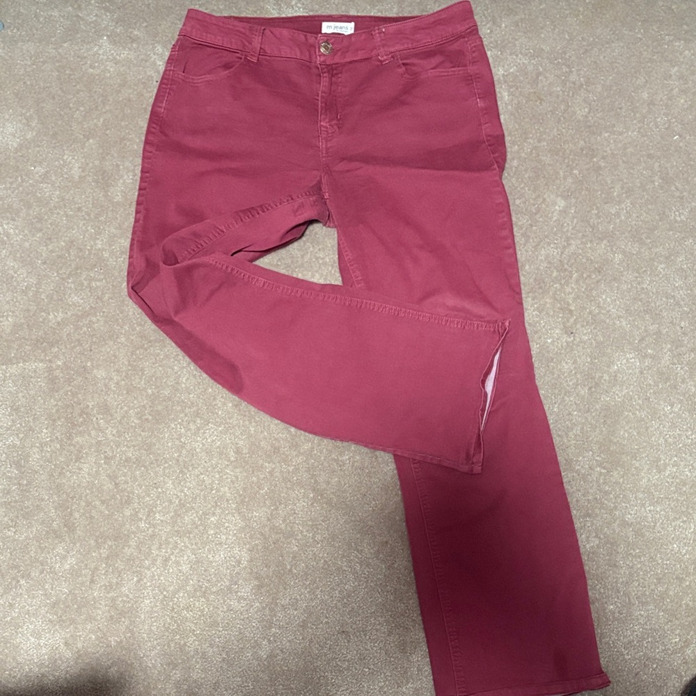 Maurices Women's Bootcut Jeans in Deep Raspberry